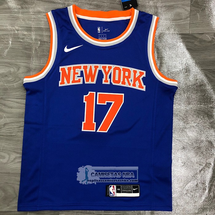 Camiseta New York Knicks Jeremy Lin NO 17 Icon Azul